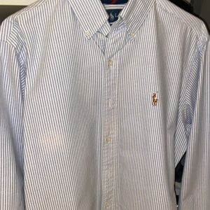 Men’s Small Custom fit Ralph Lauren Pinpoint Oxford Long-Sleeve Woven Shirt